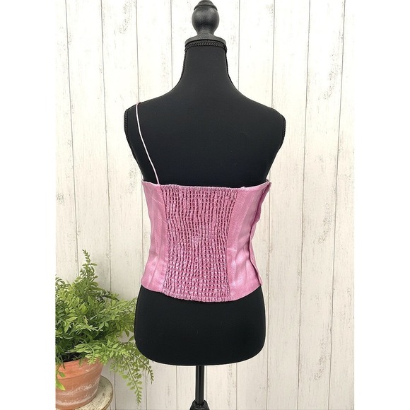NWT Hutch Tessa‎ Pink Metallic Bow Corset Top Style 2475 Size S - Picture 3 of 7